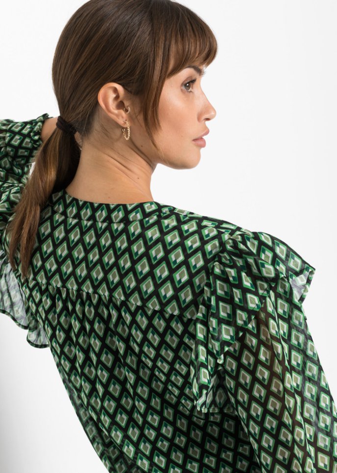Bluse mit Volants