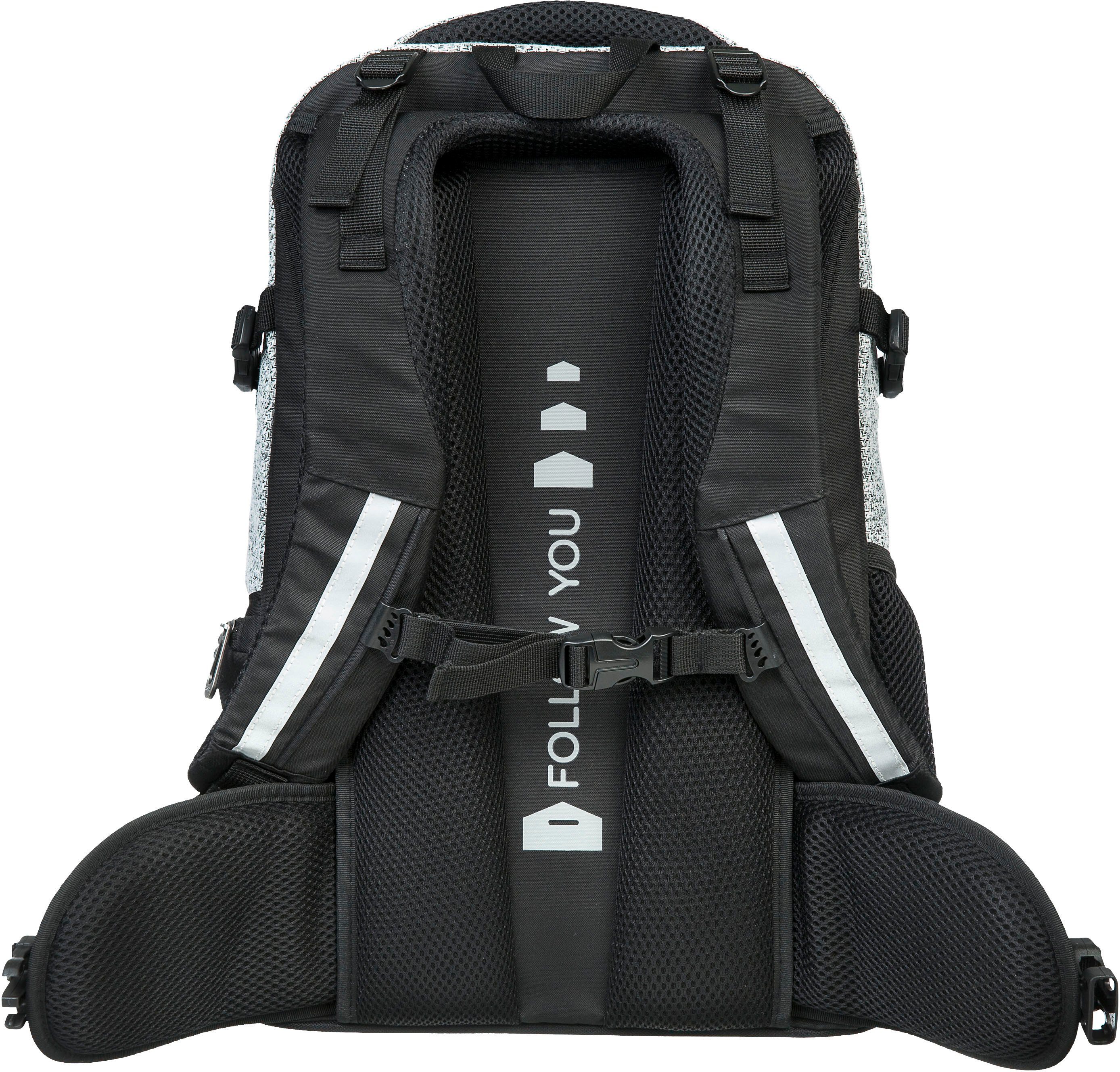 neoxx Schulrucksack Active, Wool the World, aus recycelten PET-Flaschen