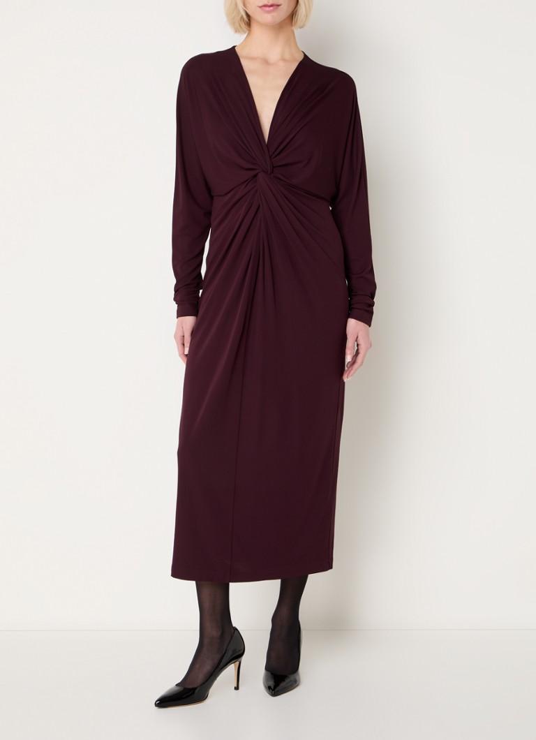 Rochie midi Mathilde de Anine Bing cu detaliu de cravată