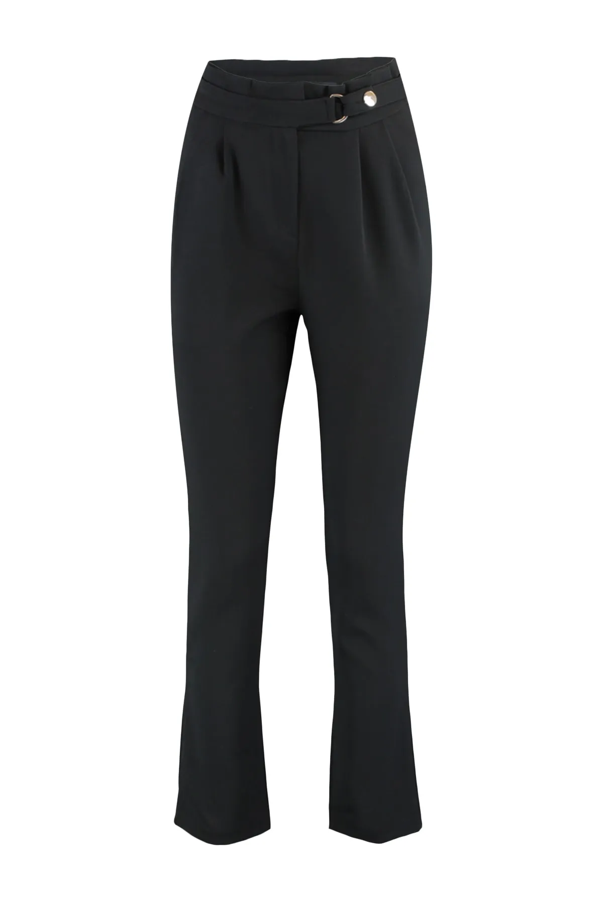 Trendyol Collection  Gewebte, plissierte Hose mit schwarzem Gürtel und Zigarette, schmales Bein, TWOSS20PL0131
