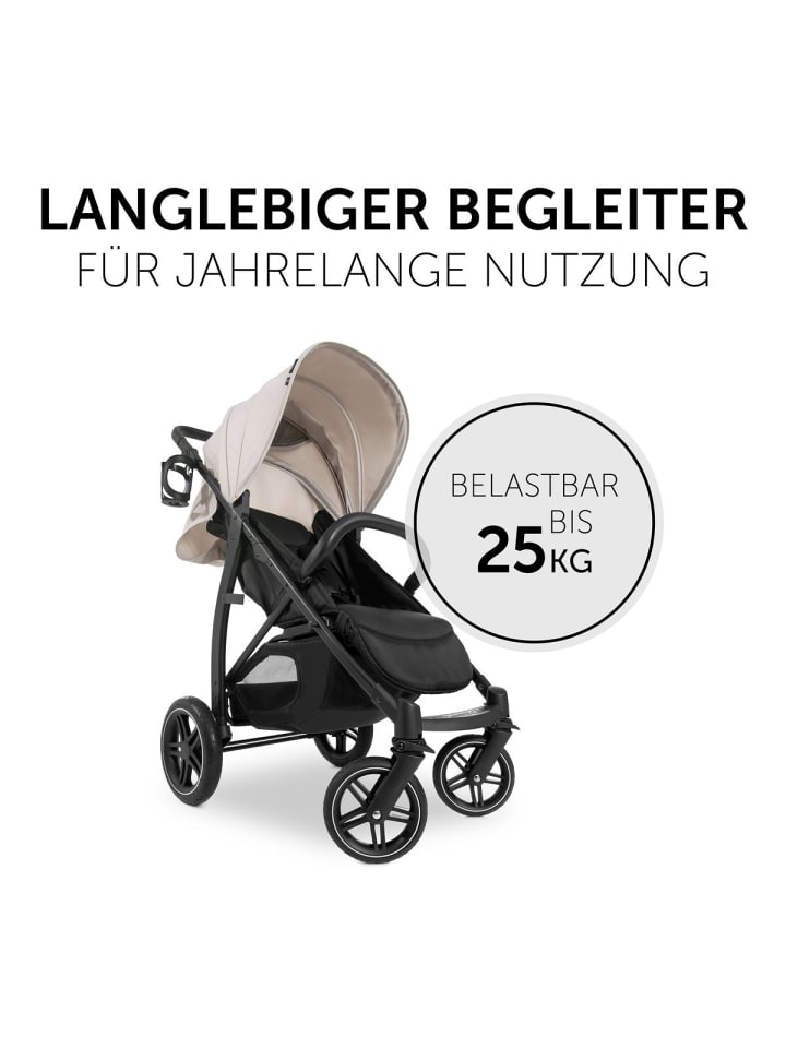 Hauck Buggy Rapid 4D (bis 25 kg) - XL Verdeck & in schwarz,beige günstig kaufen onesize
