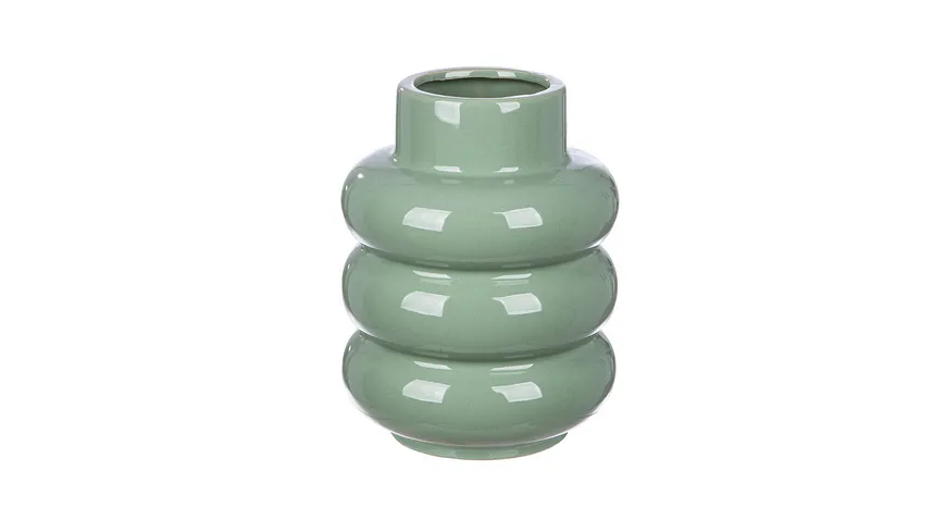 GILDE Vase Rim Keramik H=20cm Grün