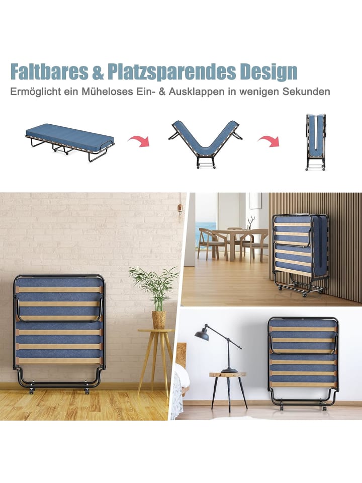 COSTWAY Gästebett in Blau günstig kaufen 80x190 cm