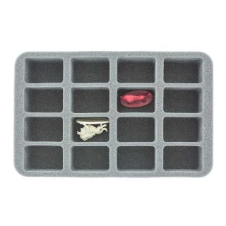 Feldherr 35 mm Half-Size Schaumstoffeinlage mit 16 Fächern