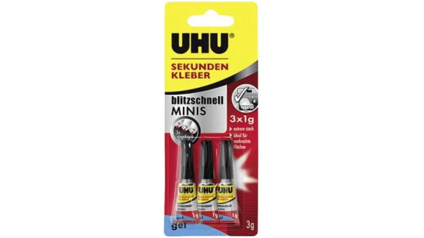 UHU SEKUNDENKLEBER blitzschnell MINIS Gel 3 g