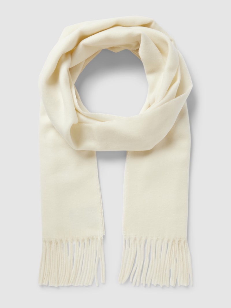 Schal mit ausgefransten Abschlüssen in offwhite