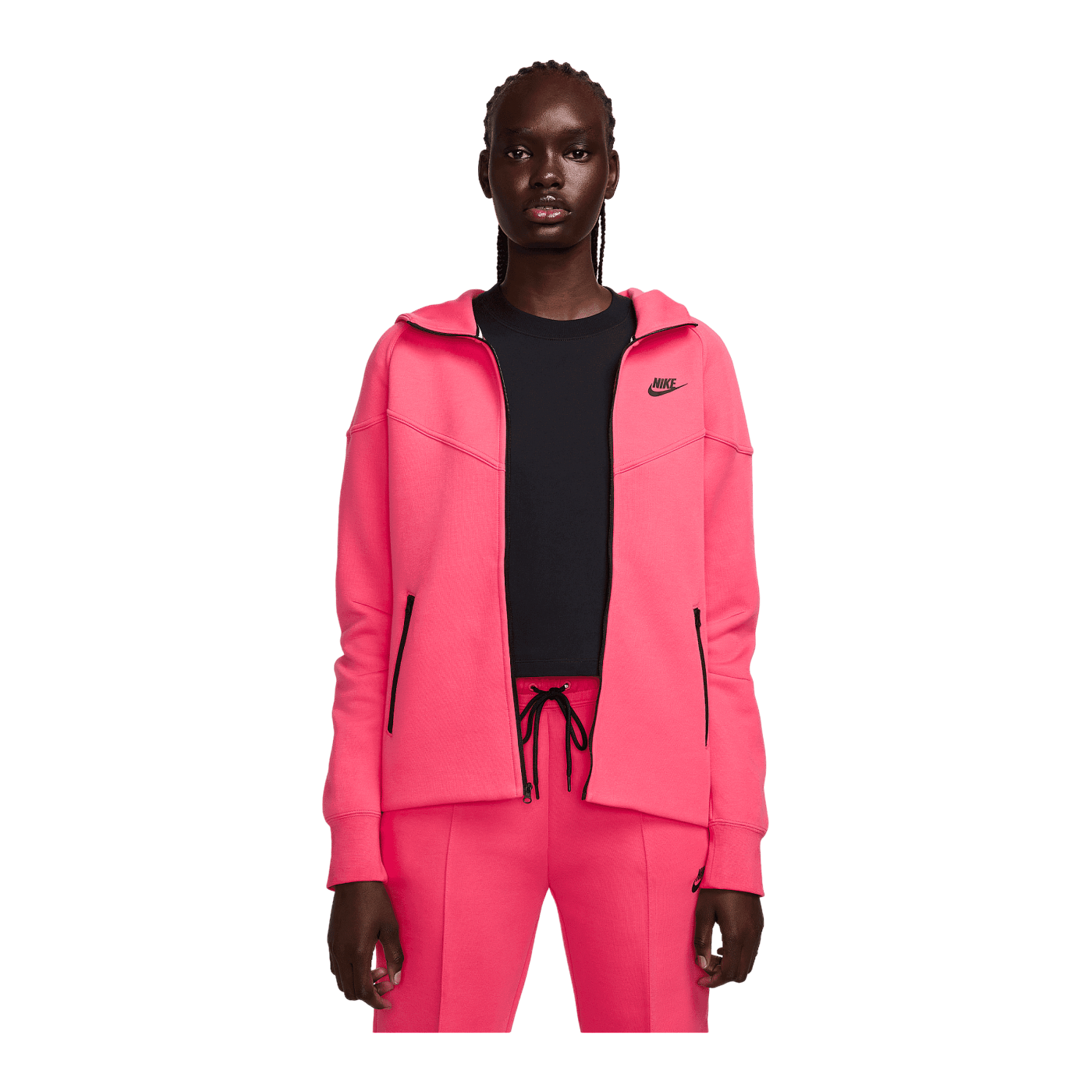 Nike Tech Fleece Kapuzenjacke Damen Pink F629