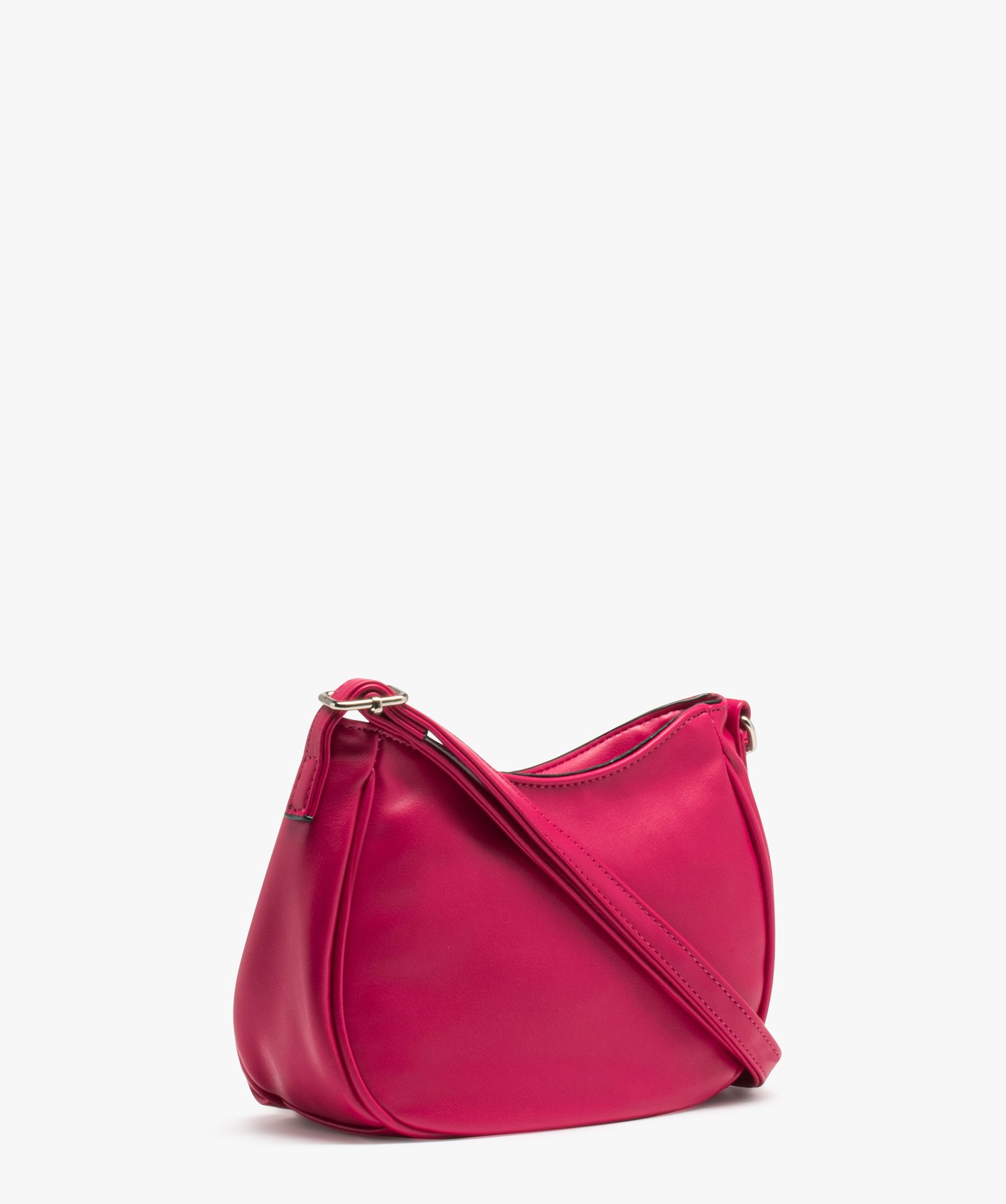Sac besace compact souple look rock femme rose | GEMO