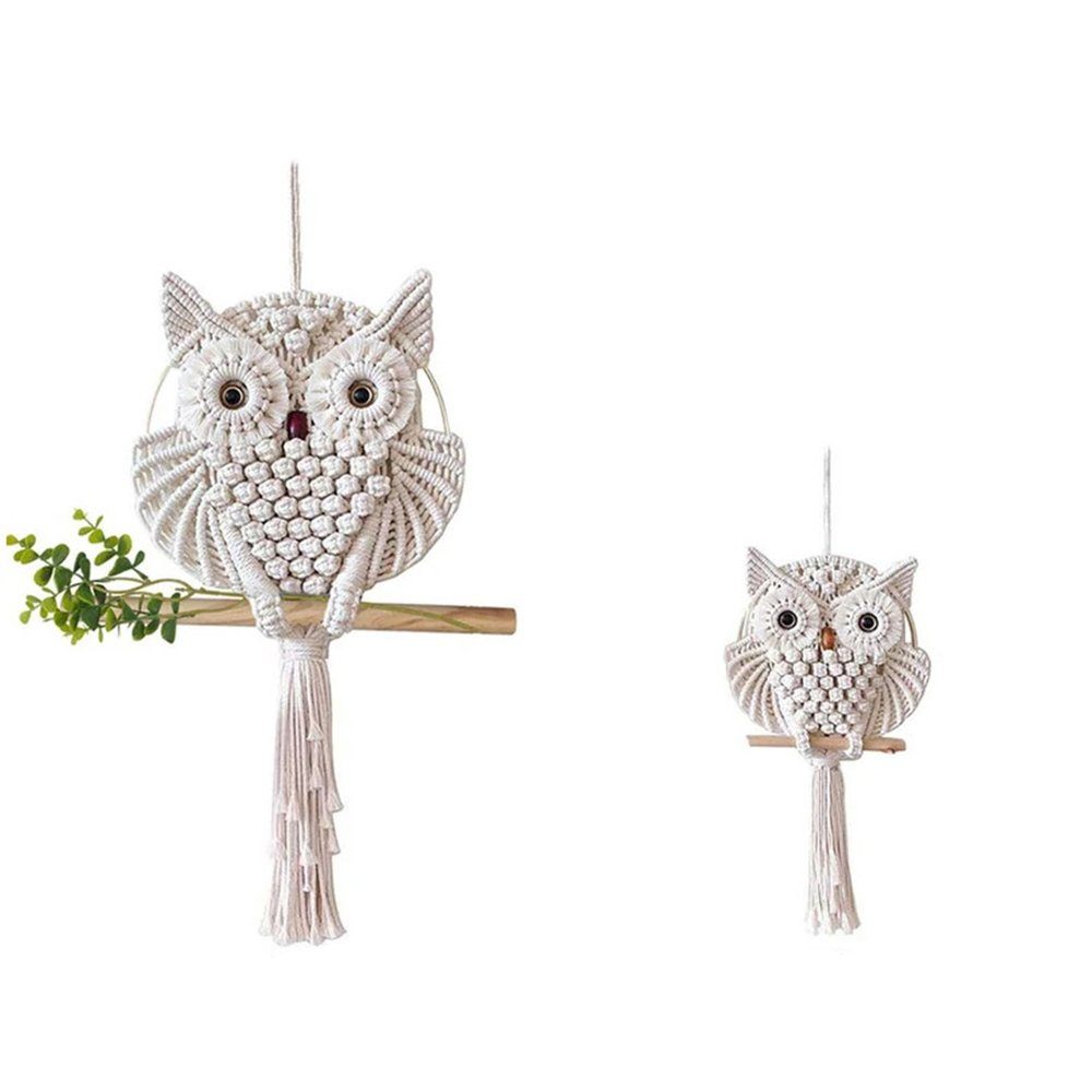 Wandteppich Eule Spitze Wandteppich Wandteppich Hand gewebt Boho Dekoration, ZanMax, kleiner