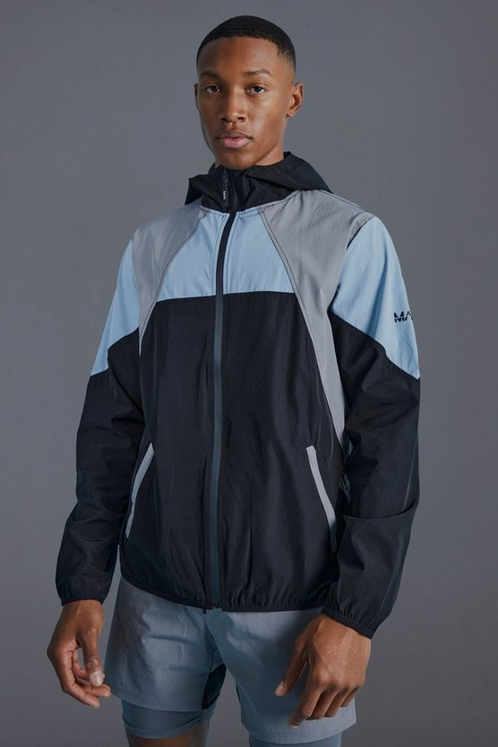 Man Active Colorblock Windbreaker