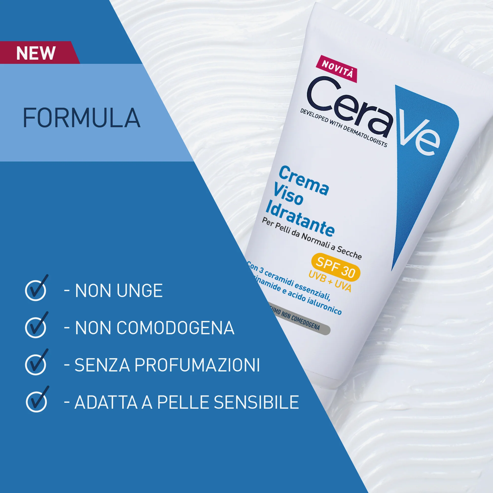 Crema hidratante facial con SPF30 - Crema de día hidratante