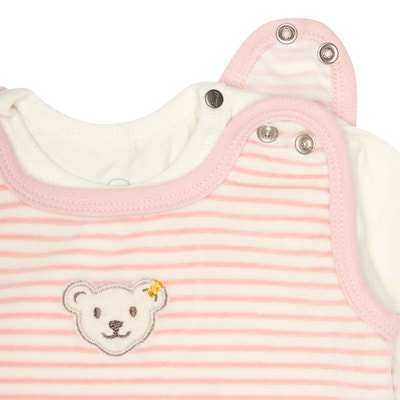 Set Strampler + T-Shirt langarm GOTS, rosa