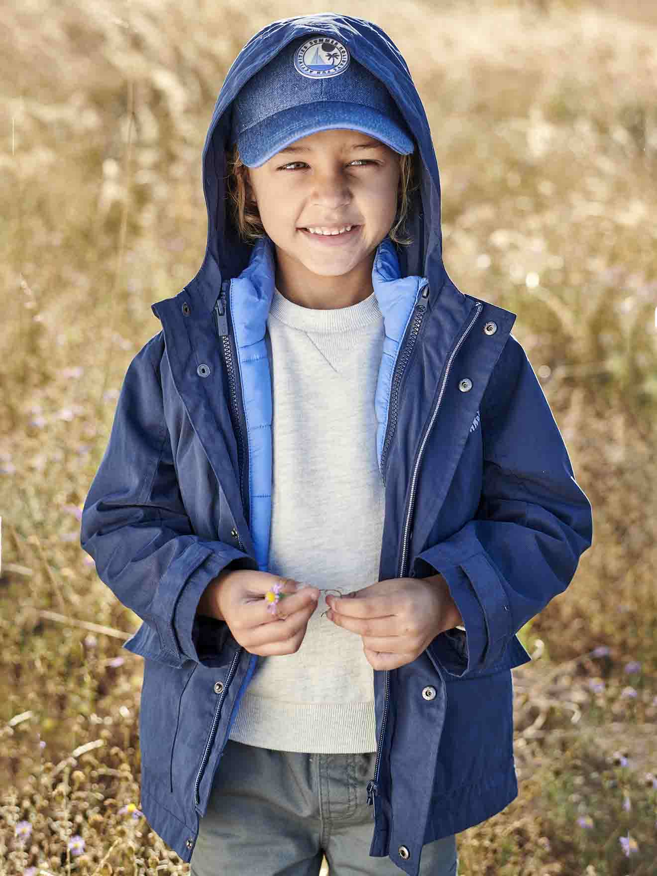 Vertbaudet Jungen 3-in-1-Jacke mit Recycling-Polyester - marine