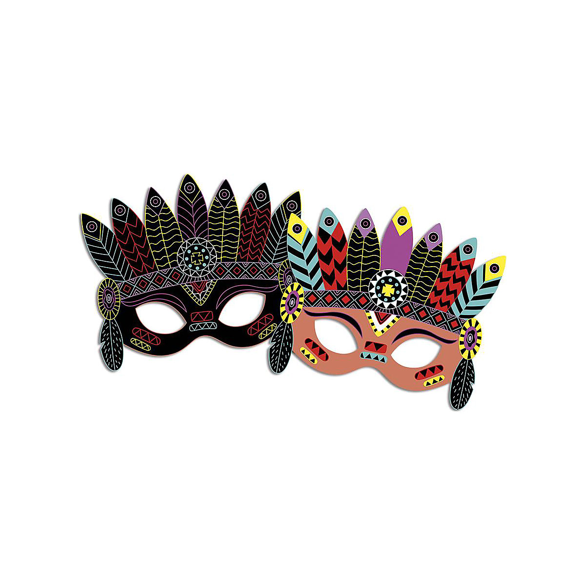 Kreativ-Set Kratzbilder Partymasken