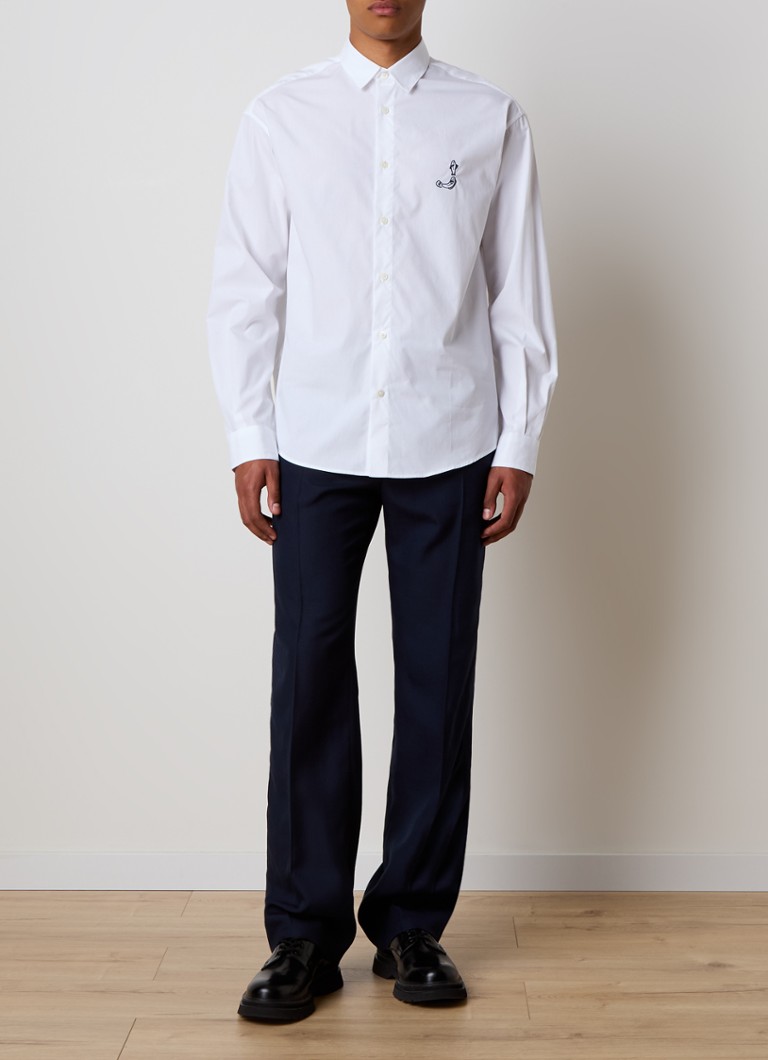 Camisa Jacquemus de corte regular com logo e estampa nas costas.