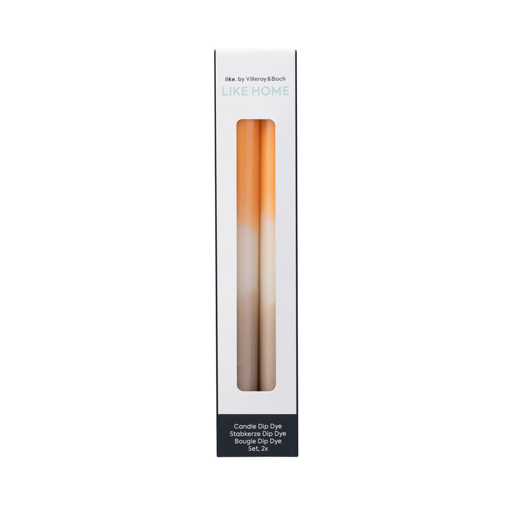 like. by Villeroy & Boch Bougie dip dye apricot, clay, 2 pièces Like Home Bougie