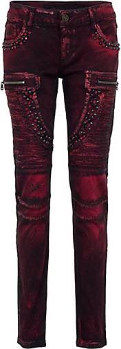 Cipo & Baxx Jeans mit ausgefallenem Nietenbesatz in Slim Fit