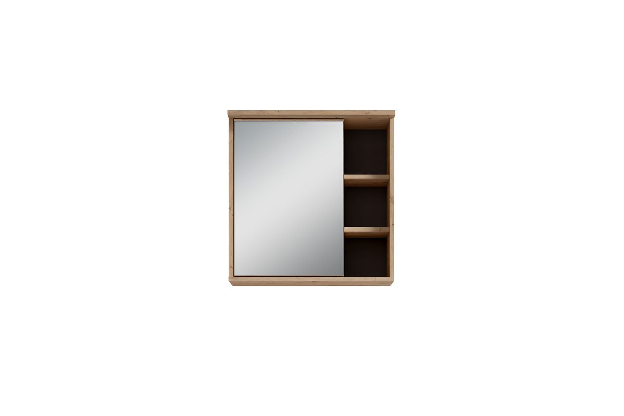 byLiving WELLNESS Spiegelschrank, Breite 60 cm, Eiche-Optik, Spiegelglas