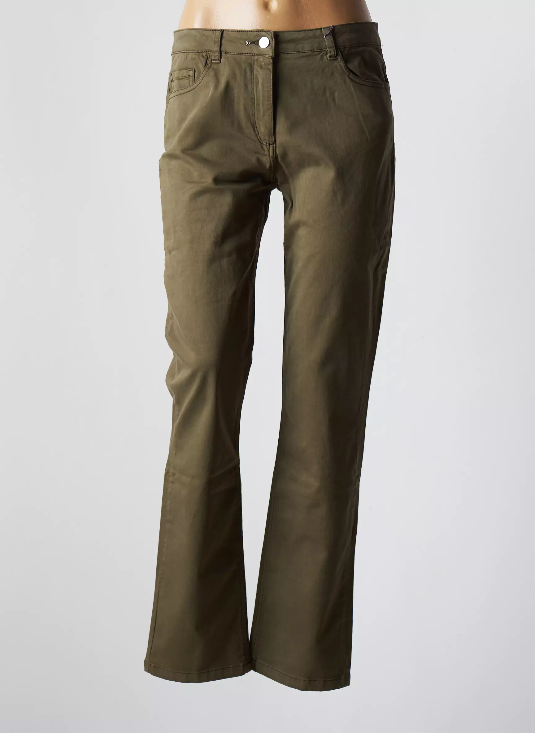 Julie Guerlande Pantalons Slim Femme couleur vert
