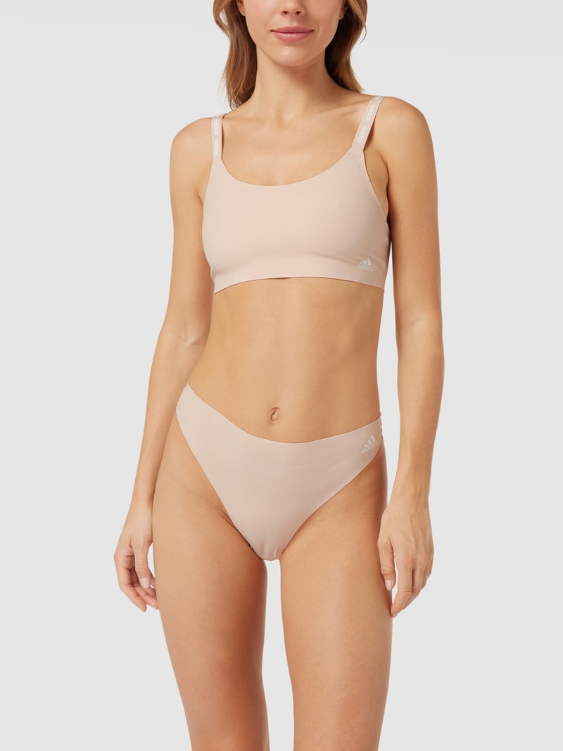 Bustier mit Label-Prints Modell 'SCOOP' in hellrosa