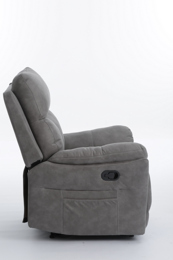 Happy Home Happy Home gepolsteter Relaxsessel mit verstellbare Rückenlehne HWP56-GRA grau