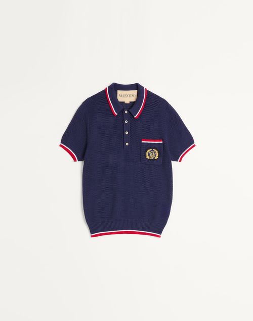Katoenen poloshirt met VG-patch