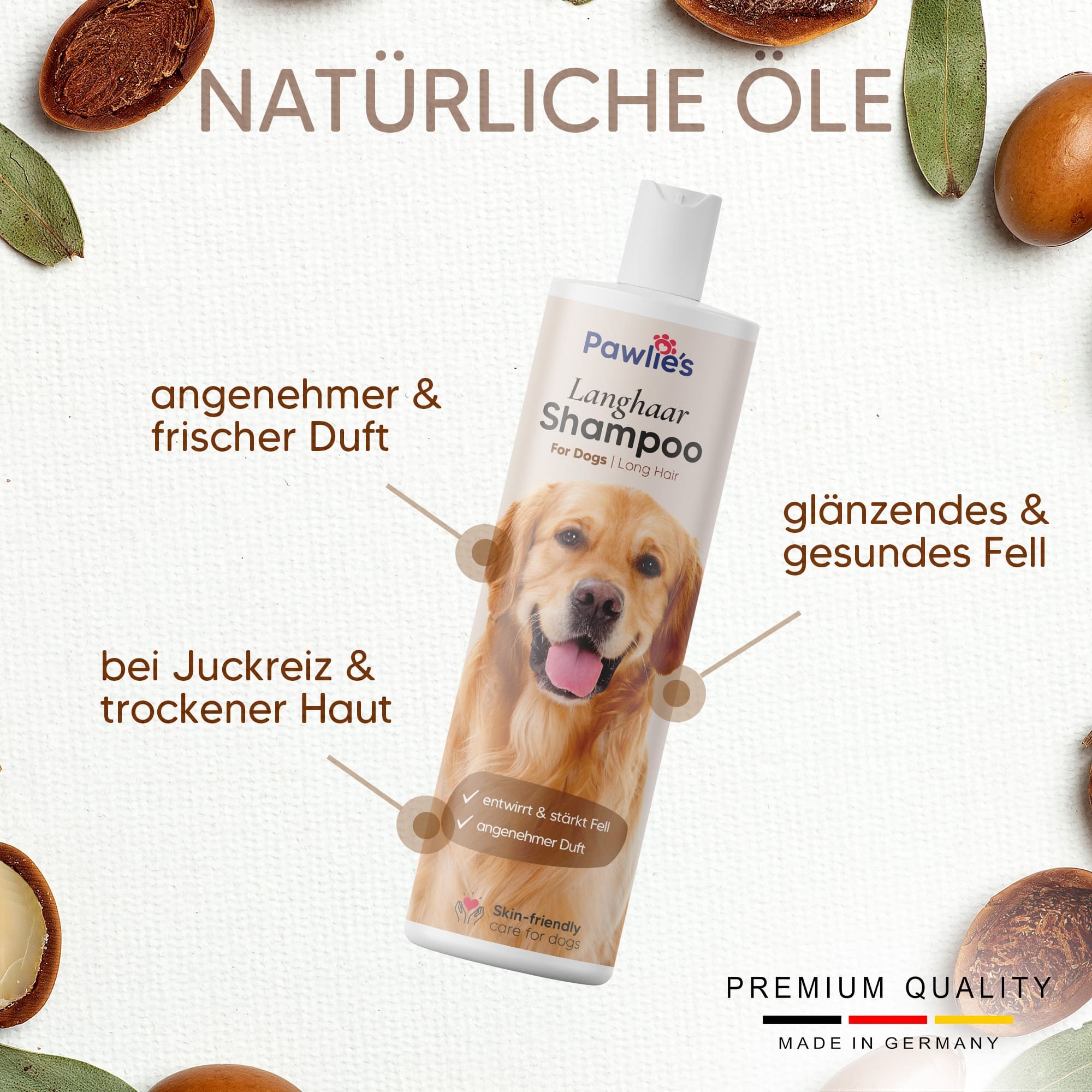 Pawlie's Fellpflege Pawlie's Hundeshampoo für Langhaar