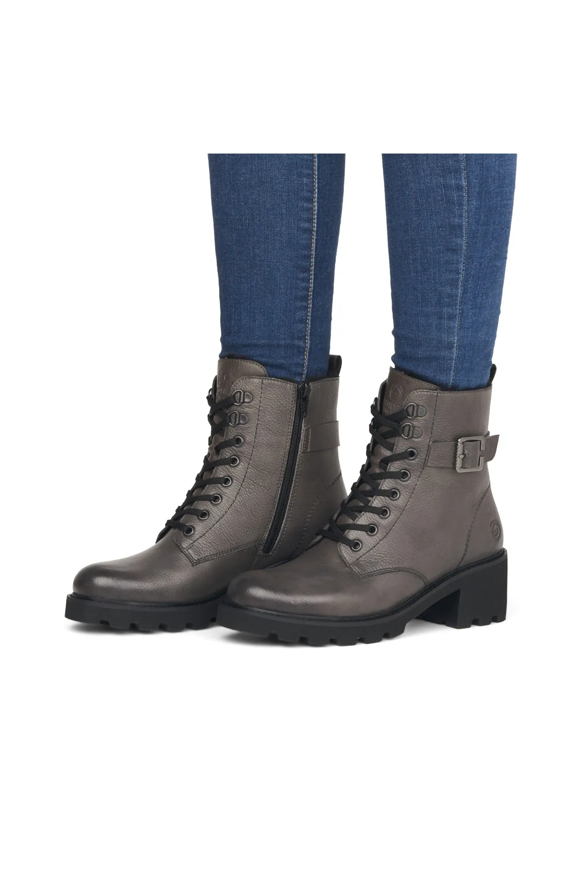 Remonte  Stiefelette - Grau - Blockabsatz