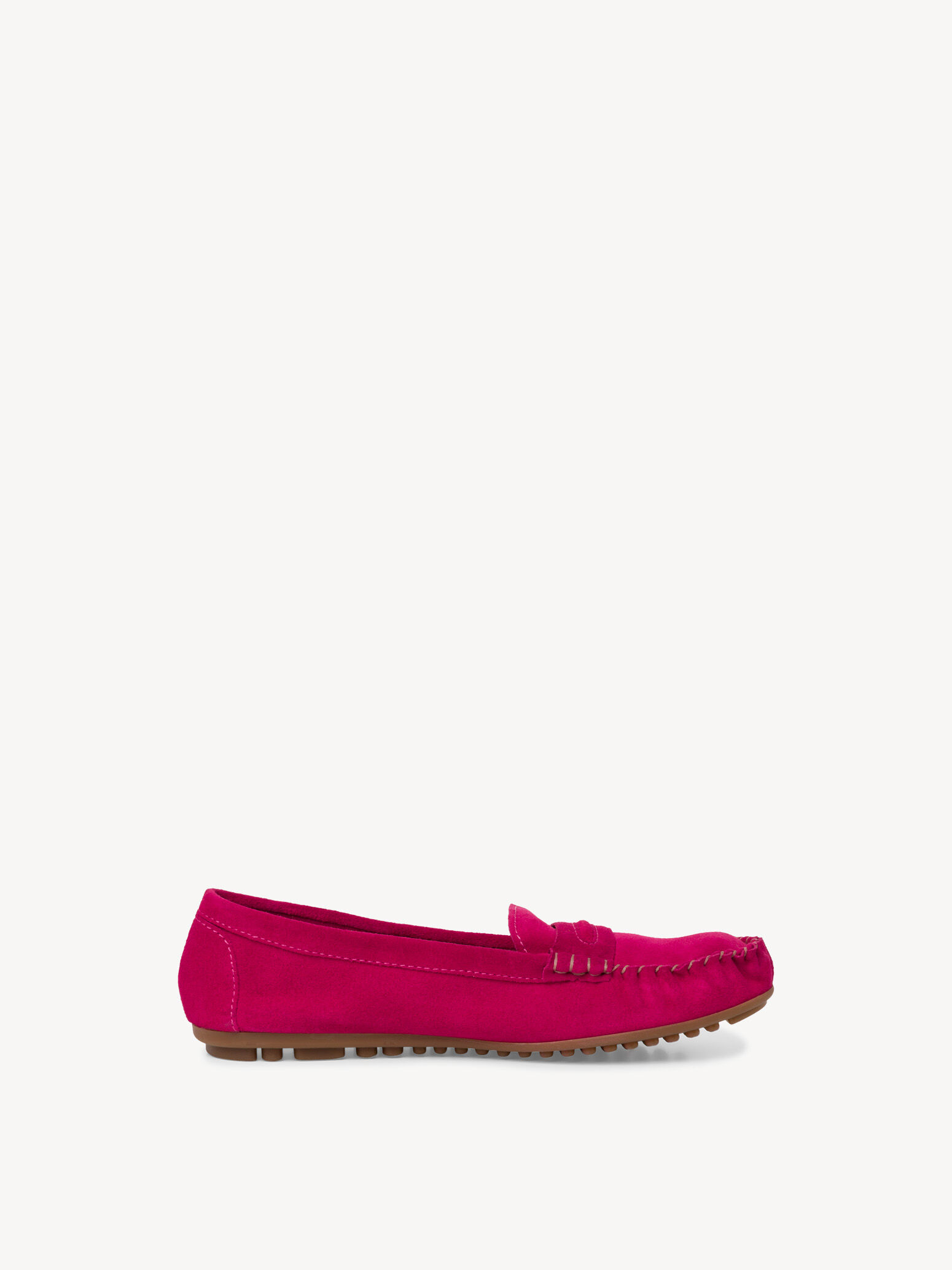 Mocassin en cuir - rose fuchsia