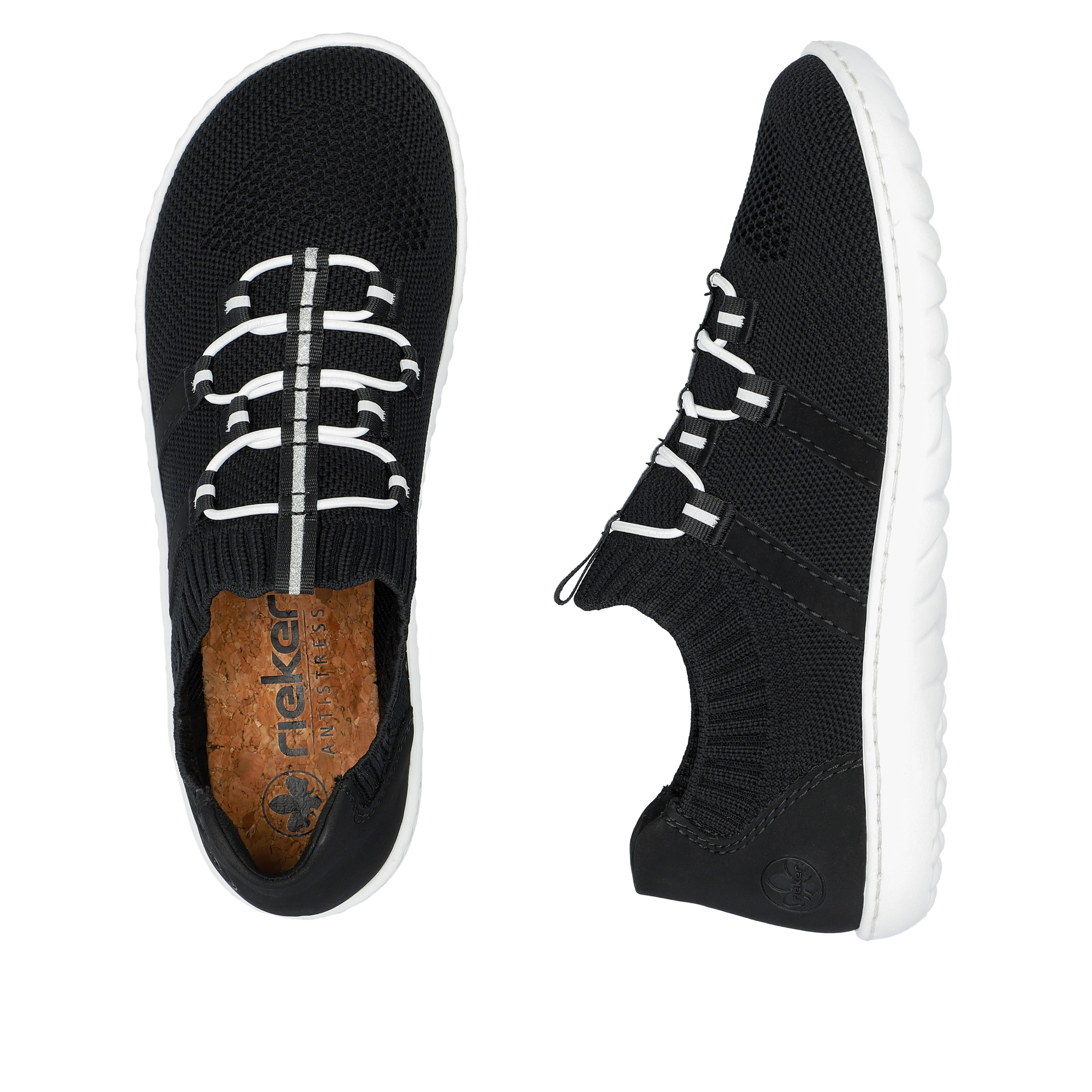 Rieker Damen Slipper tiefschwarz
