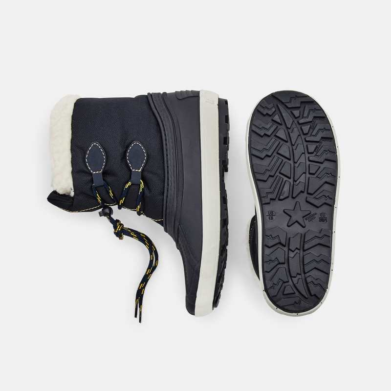 Bottes de neige fourrées bleues garçon