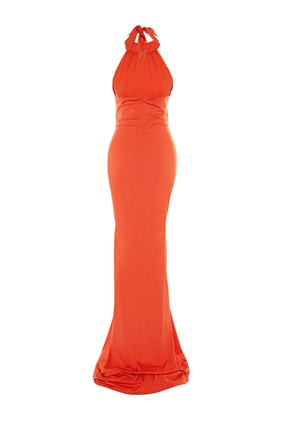 Trendyol Collection  Langes Abendkleid aus Strick mit Granatapfelblüte TPRSS23AE00040