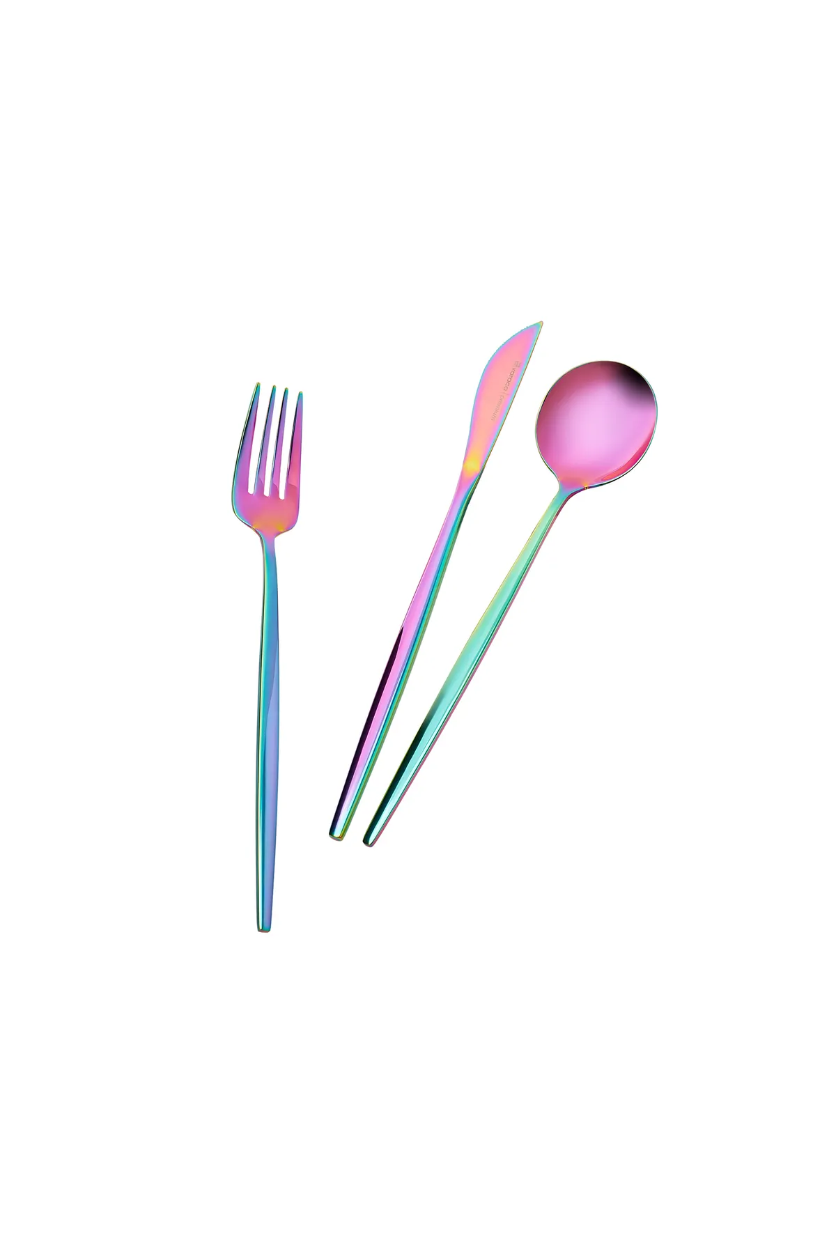 Karaca  Orion Matte Rainbow 30-tlg Besteck für 6 Personen Besteck Messer