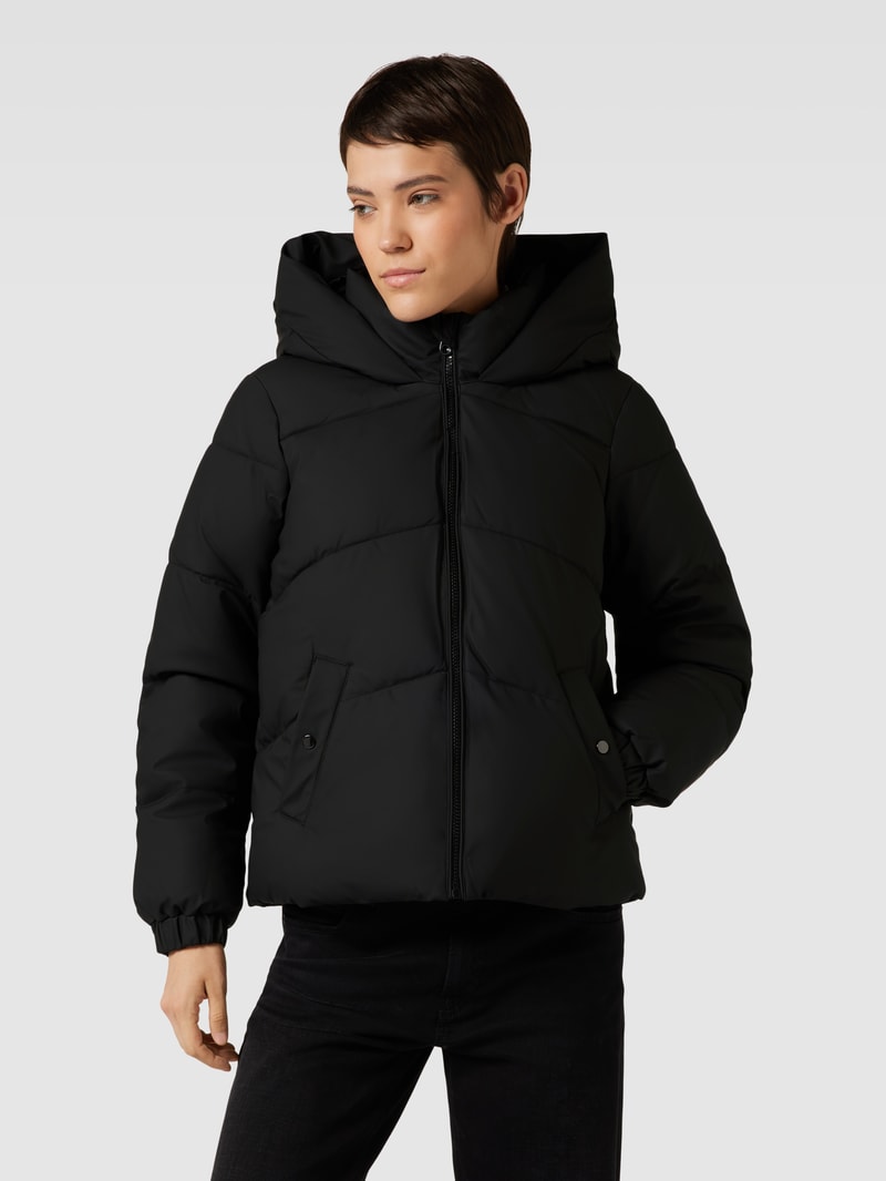Steppjacke mit Kapuze Modell 'GRETAFIE' in schwarz