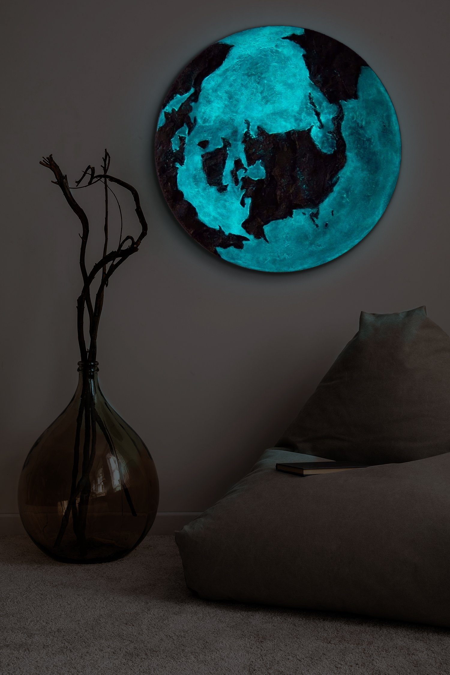 YS-Art Gemälde Goldene Erde, Planet
