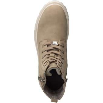 Tom Tailor Schnürstiefelette in beige