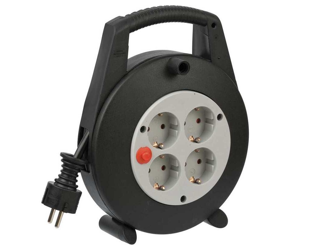 Brennenstuhl 1092200 Vario Line Kabeltrommel 4-fach schwarz/hellgrau 5 m H05VV-F 3G1.5
