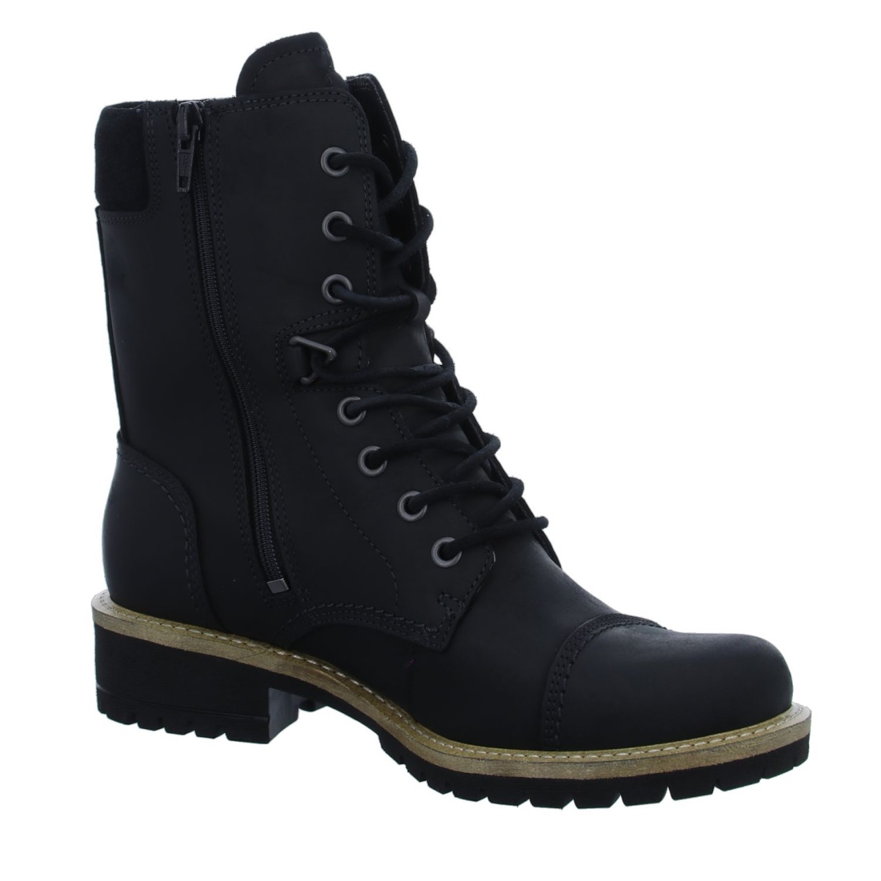 ECCO Schnür-Stiefeletten schwarz