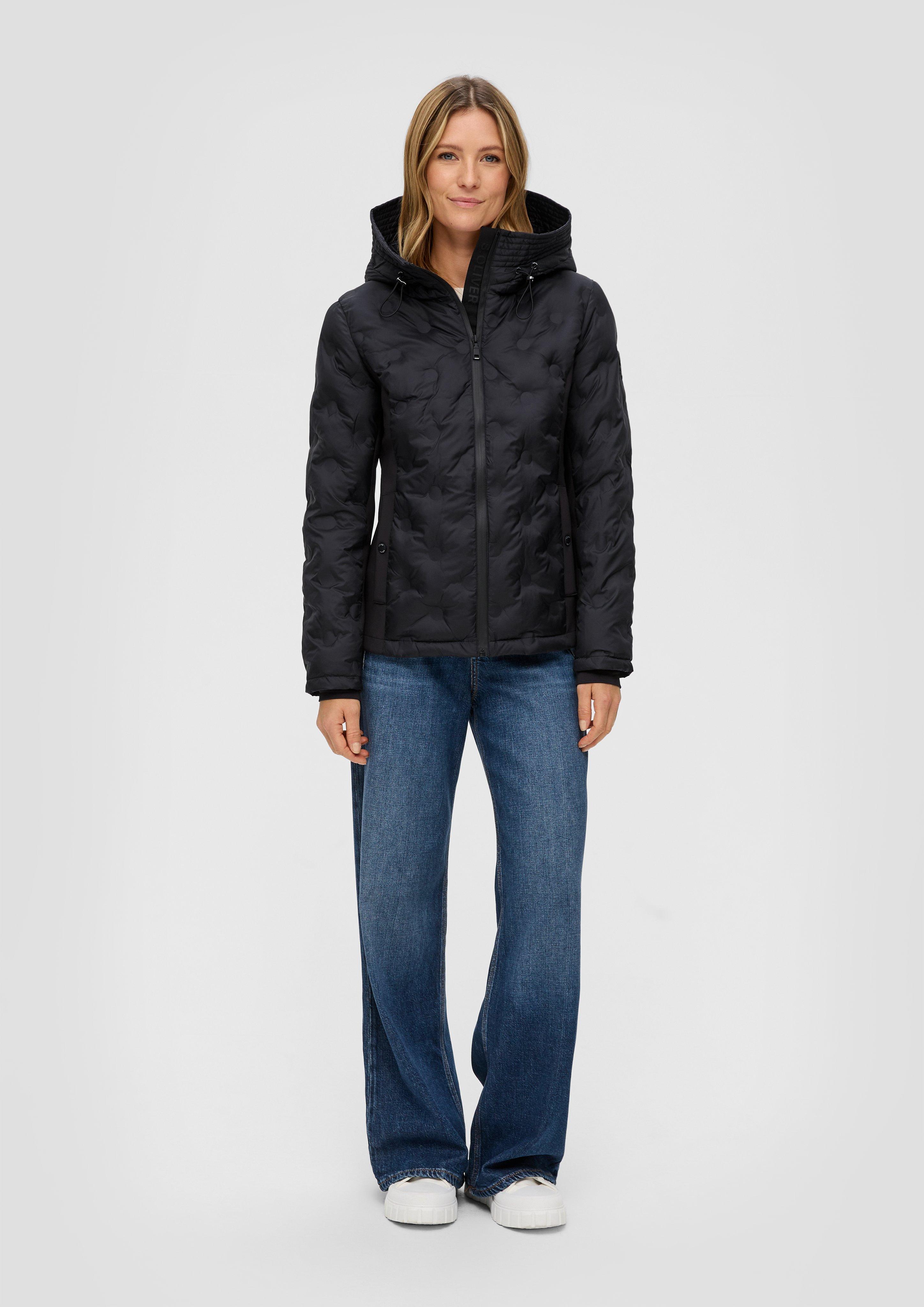Kapuzenjacke im Fabricmix  2141553-9999