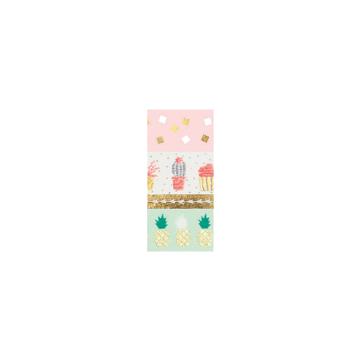 Washi-Tape 4er Set Gold, 4 x 5 m