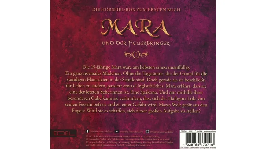 Hörspiel-Box(1) Mara Und Der Feuerbringer