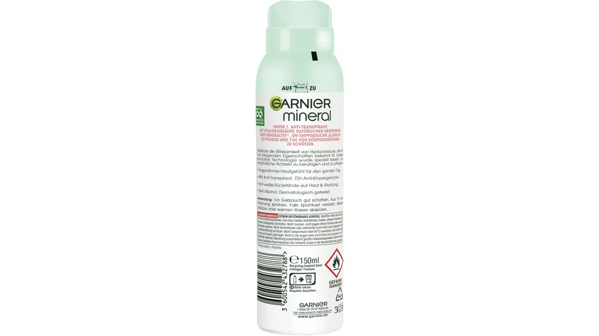 Garnier Mineral Deo Sprühdose Hyaluronic Care 150 ml