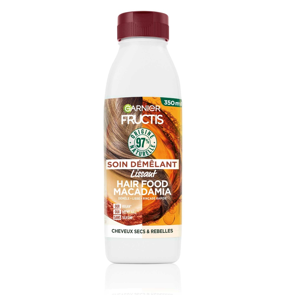garnier Fructis Hair Food soin démêlant lissant à la macadamia pour les cheveux secs et rebelles