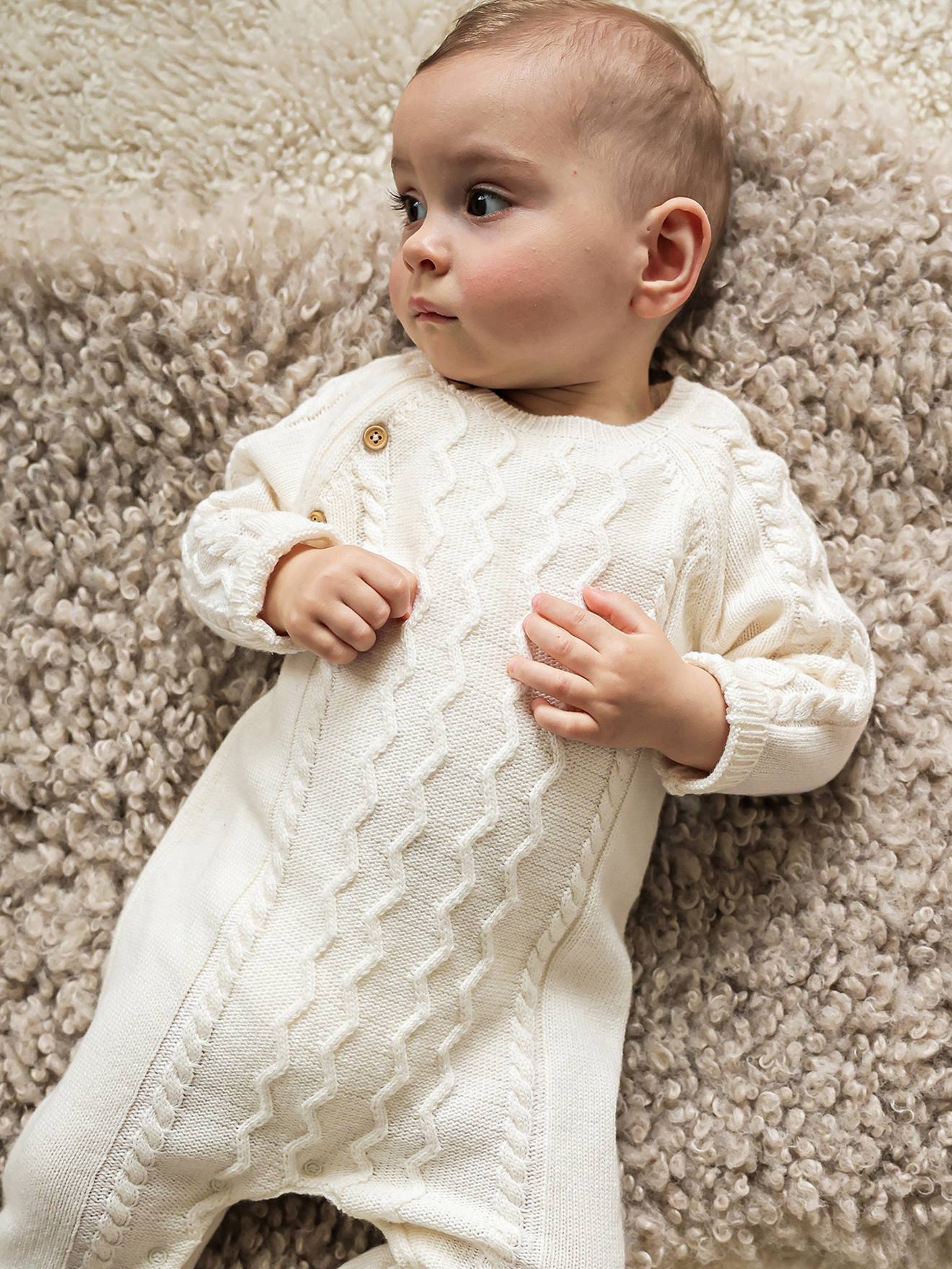 Cyrillus Baby Overall CYRILLUS mit Kaschmir - wollweiß