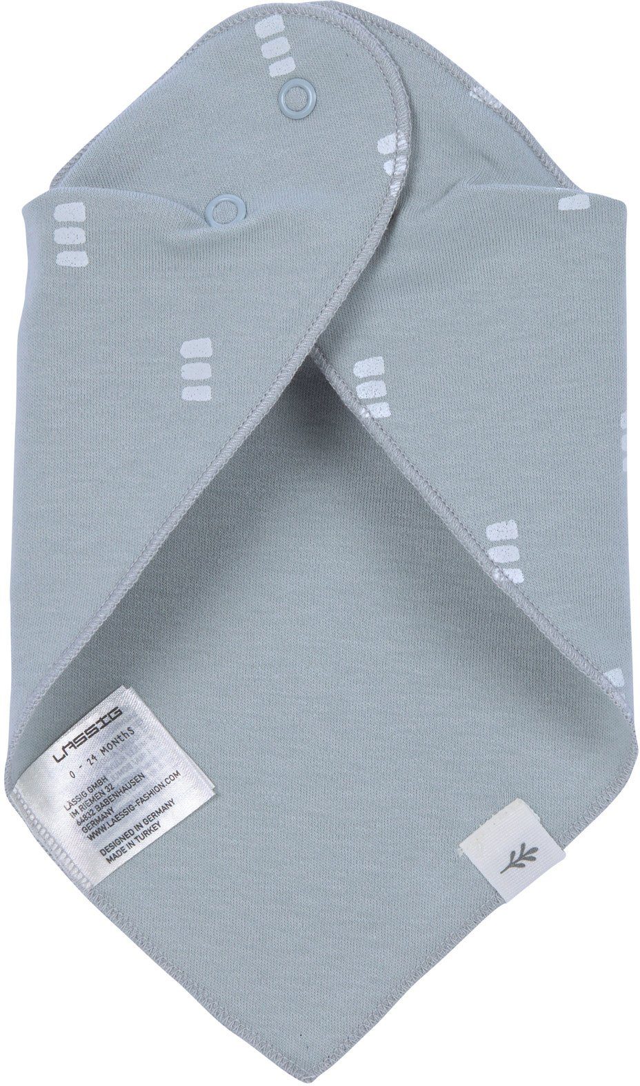 LÄSSIG Dreieckstuch Interlock Bandana, blue/milk, (2-St), für Babys; enthält Bio-Baumwolle