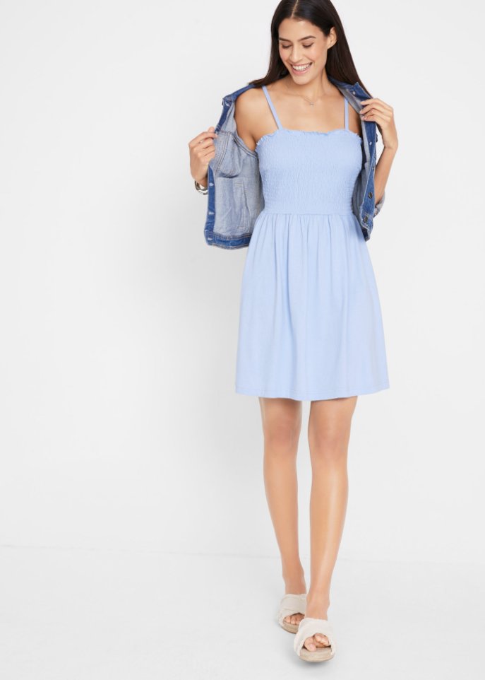 Jersey-Kleid mit verstellbaren Trägern