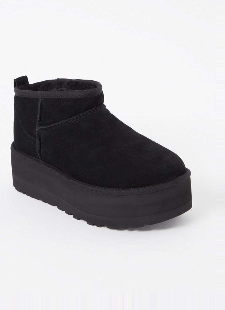 UGG Classic Ultra Mini Platformowe Botki do Kostki ze Zamszu