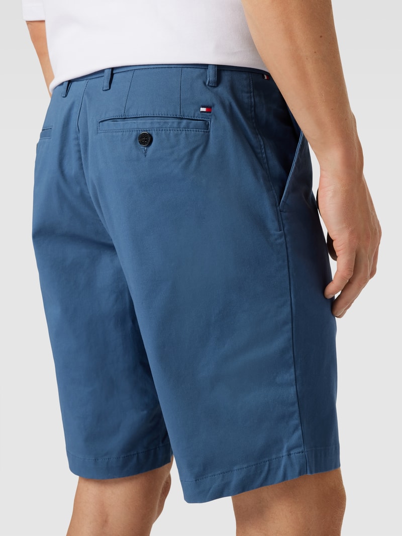 Chino-Shorts mit französischen Eingrifftaschen Modell 'HARLEM' in ozean blau
