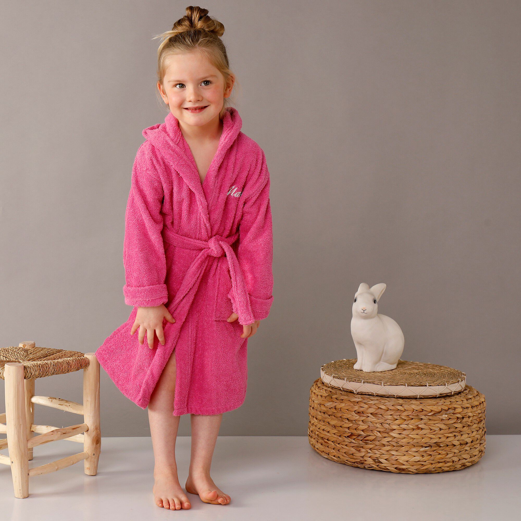 Peignoir enfant éponge à capuche personnalisable