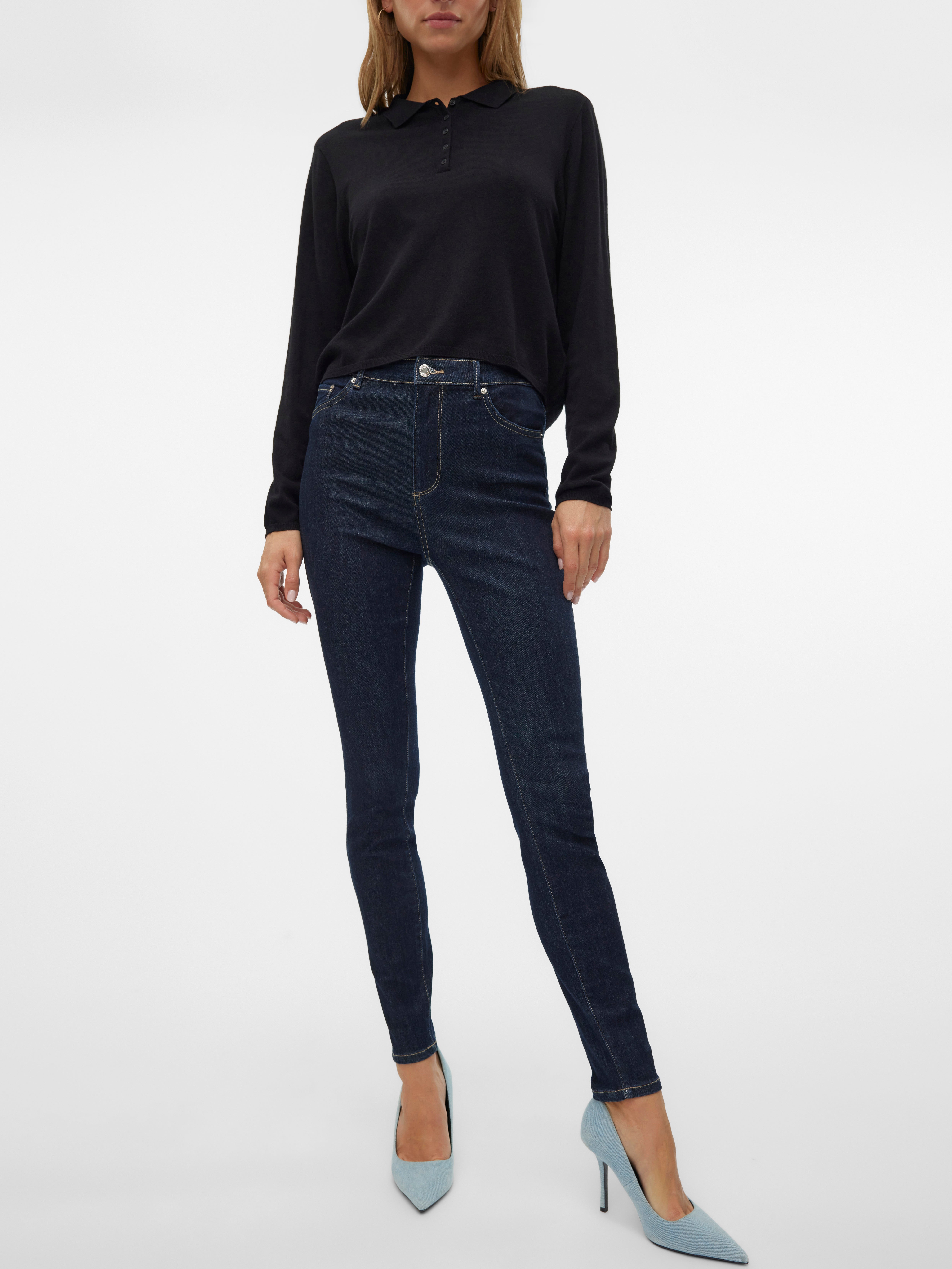 VMSOPHIA Hohe Taille Skinny Fit Jeans
